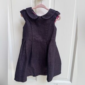 Cherokee 3T Girls Black & Pink Diamond Formal Short Sleeve Collar Dress